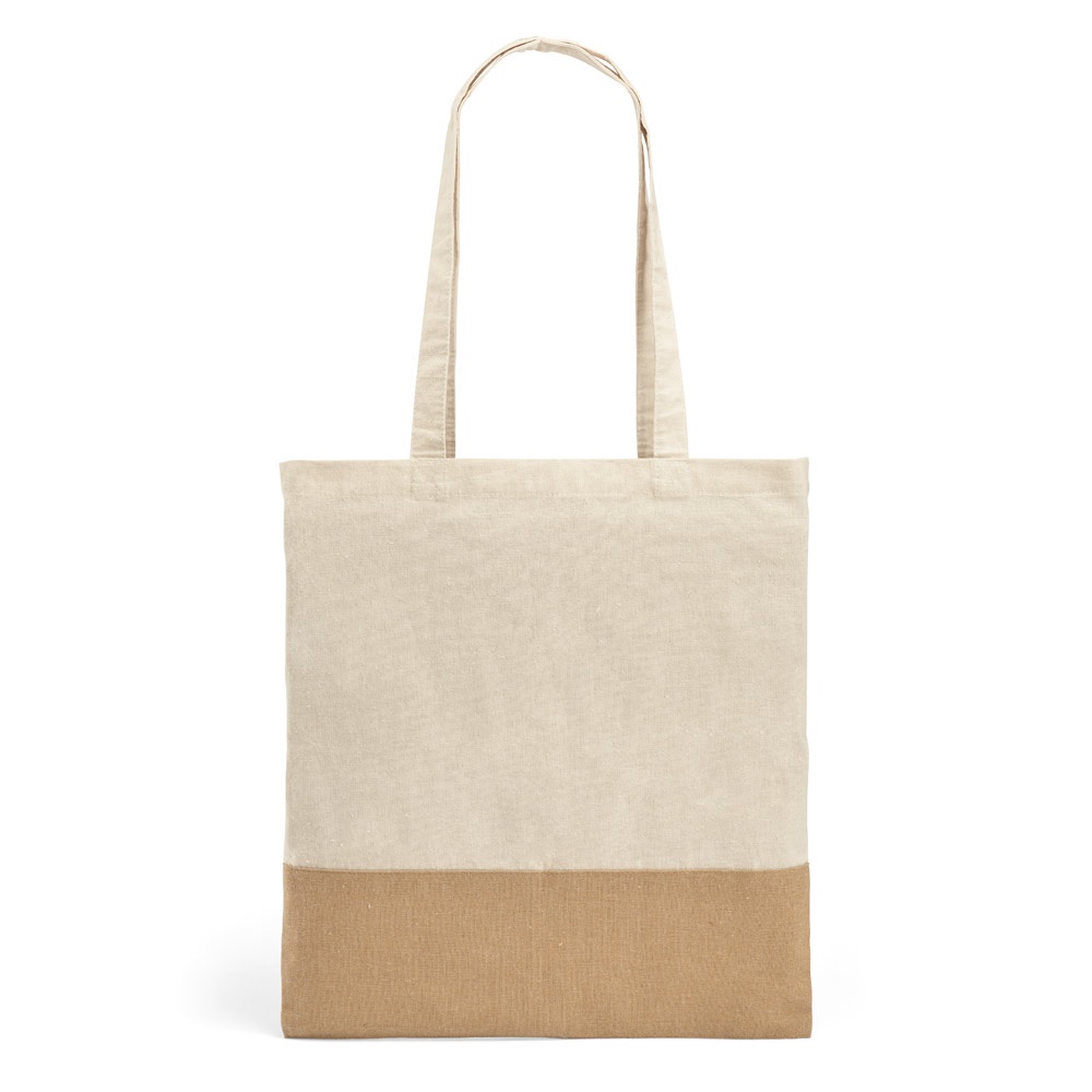 MERCAT. Sac 100% coton (160 g/m²) avec détails en imitation jute