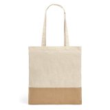 Vue 1 de MERCAT. Sac 100% coton (160 g/m²) avec détails en imitation jute