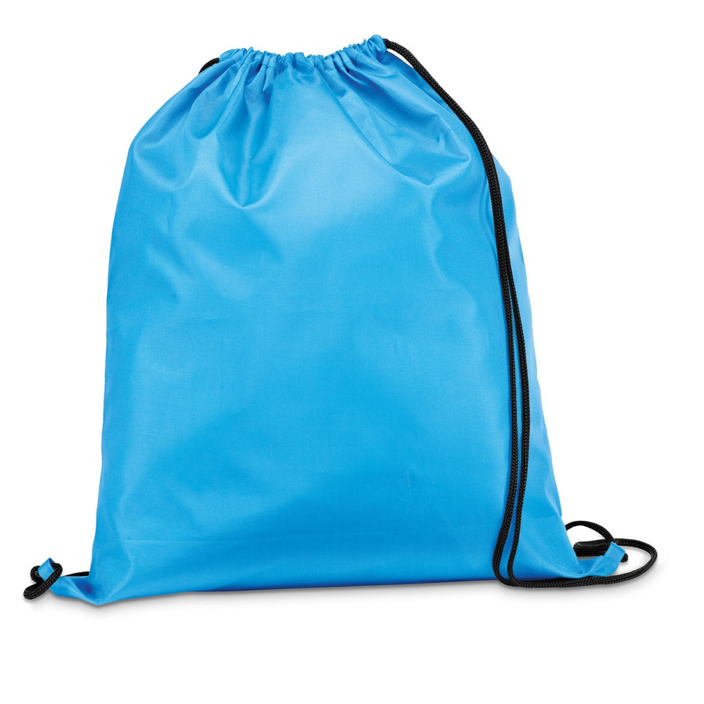 CARNABY. Sac à dos 210D avec cordons de serrage noirs