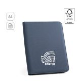 Vue 3 de EMERGE FOLDER. Porte documents A4 en 300D polyester recyclé (100% rPET) avec fermeture éclair