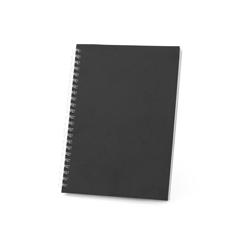 SCHILLER. Bloc-notes A5 avec couverture souple, fabriqué à partir de papier 100 % recyclé