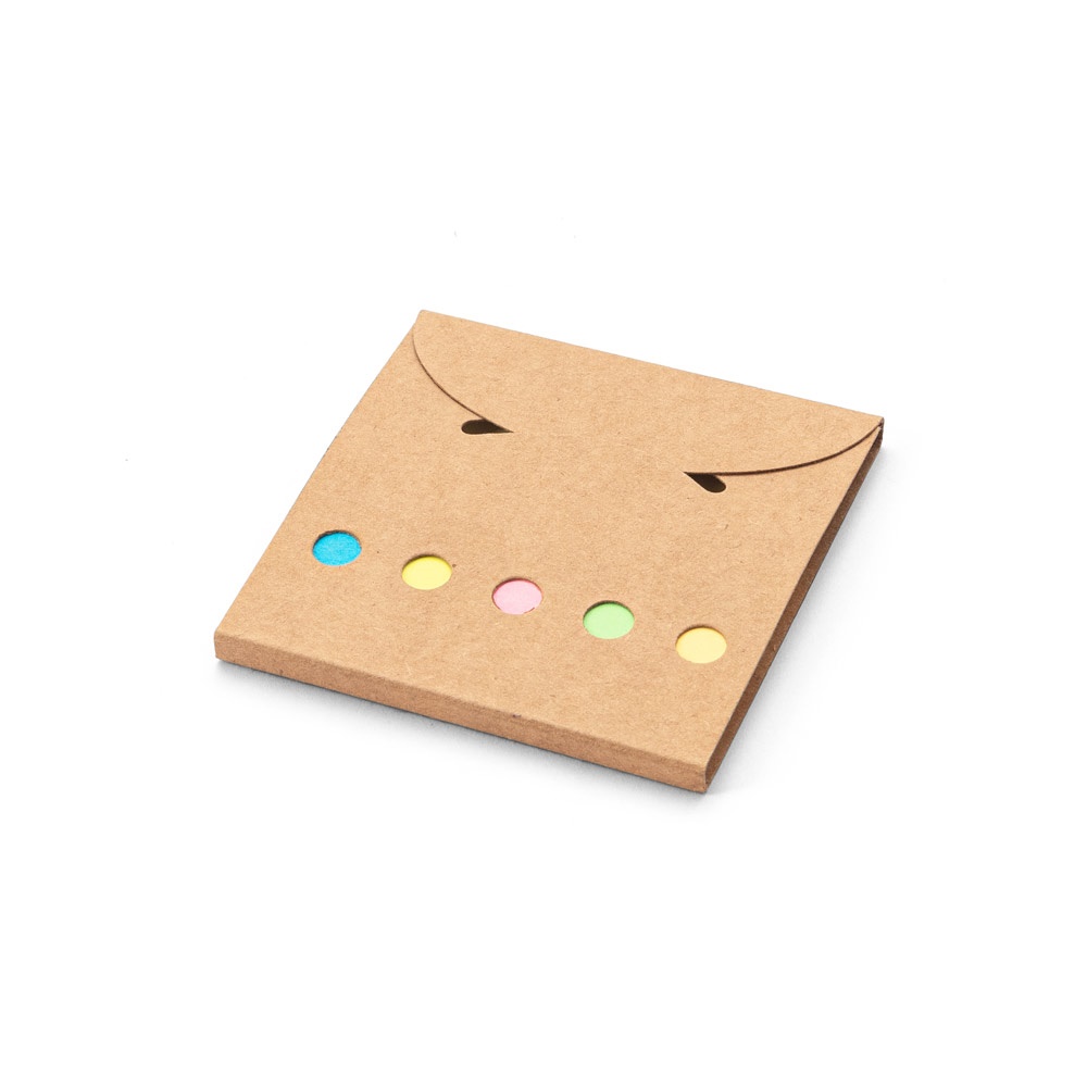 AINSLEY. Set de bureau 2 en 1, fabriqué à partir de papier 100 % recyclé, avec 6 blocs-notes autocollants