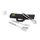 Vue 4 de SOARES. Set de barbecue de 3 pièces en acier inoxydable