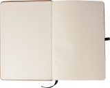 Vue 3 de Carnet de notes Gianna | Cuir | A5 | Ligné
