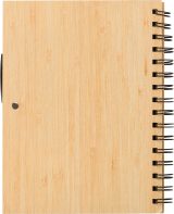 Vue 3 de Carnet Carmen | Bambou | A5 | Ligné | Avec stylo bille