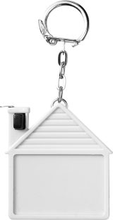 Vue 2 de Porte-clés mètre ruban Dane | Plastique | 2 mètres | Forme de maison