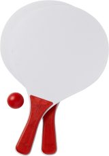 Vue 2 de Set de raquettes de plage Fabien | Bois | 2 raquettes et balle