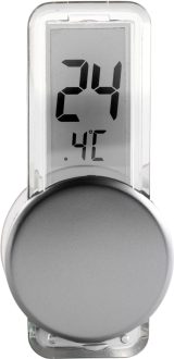Vue 2 de Thermomètre Roxanne | Plastique | Ventouse | Argenté