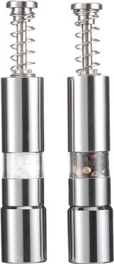 Vue 2 de Set moulins sel et poivre Annalena | Inox | 2 pcs