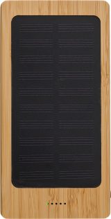 Vue 4 de Powerbank Joan | Bambou | Solaire | 8000 mAh