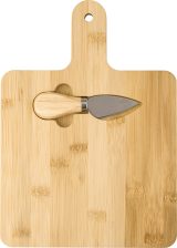 Vue 3 de Plateau à fromages Jelena | Bambou | Avec couteau