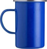 Vue 3 de Mug émaillé Ayden | Bord inox | 500 ml