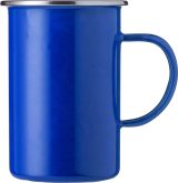 Vue 2 de Mug émaillé Ayden | Bord inox | 500 ml