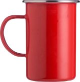Vue 3 de Mug émaillé Ayden | Bord inox | 500 ml