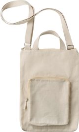 Vue 2 de Sacoche pour ordinateur portable Iker | Coton | 15" | 1,7 l