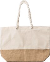 Vue 10 de Sac shopping Diego | Coton 280 g/m² | Fond jute