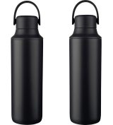 Vue 4 de Bouteille double paroi Omari | 500 ml | Deux bouchons