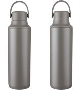 Vue 2 de Bouteille double paroi Omari | 500 ml | Deux bouchons