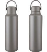Vue 3 de Bouteille double paroi Omari | 500 ml | Deux bouchons