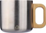 Vue 5 de Mug Dwight | Inox | Manche en bois | 400 ml