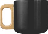 Vue 4 de Mug Dwight | Inox | Manche en bois | 400 ml