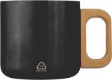 Vue 3 de Mug Dwight | Inox | Manche en bois | 400 ml