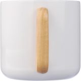 Vue 4 de Mug Dwight | Inox | Manche en bois | 400 ml
