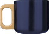 Vue 4 de Mug Dwight | Inox | Manche en bois | 400 ml