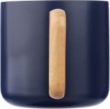 Vue 5 de Mug Dwight | Inox | Manche en bois | 400 ml