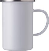 Vue 1 de Mug émaillé Ayden | Bord inox | 500 ml