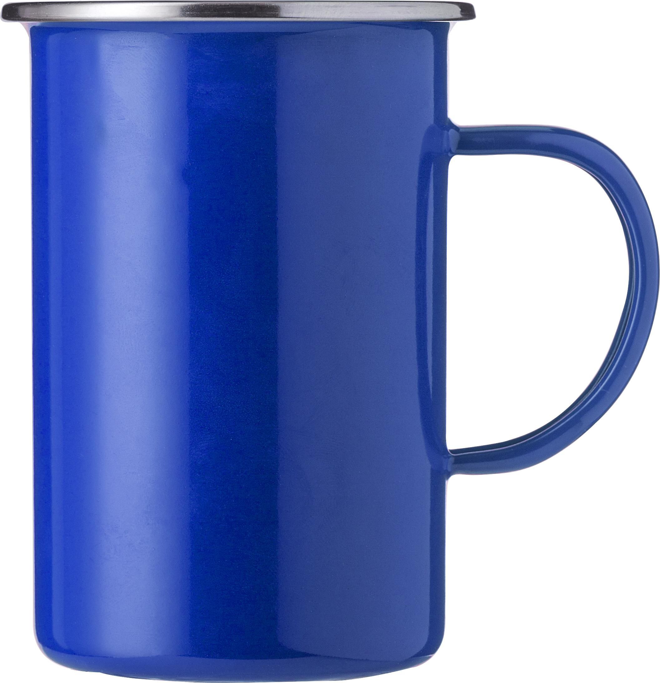 Mug émaillé Ayden | Bord inox | 500 ml