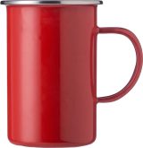 Vue 1 de Mug émaillé Ayden | Bord inox | 500 ml