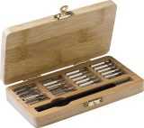 Vue 3 de Set d'outils Willow | Boîte bambou | 25 pcs