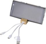 Vue 5 de Porte-clés avec câbles de charge Sutton | Bambou | Support pour téléphone