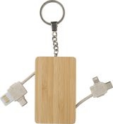 Vue 4 de Porte-clés Bianca | Bambou | Avec câbles de charge