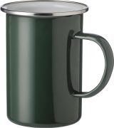 Vue 4 de Mug émaillé Ayden | Bord inox | 500 ml