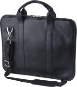 Vue 3 de Sac pour ordinateur portable Michael | Cuir véritable