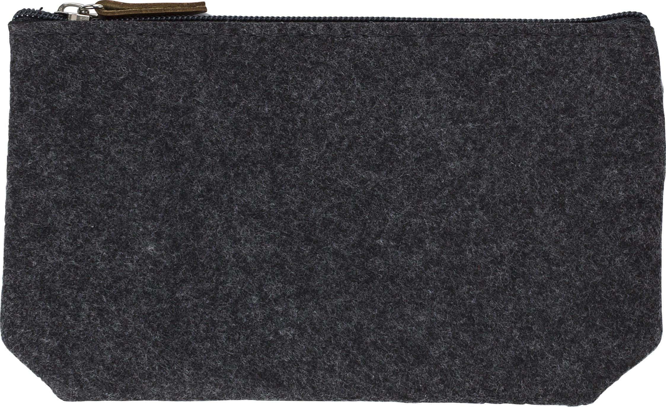 Pochette cosmétique Lucy | Feutre | Détails en simili-cuir