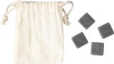 Vue 5 de Glaçons en pierre Jens | 4 pcs | Pochette en coton