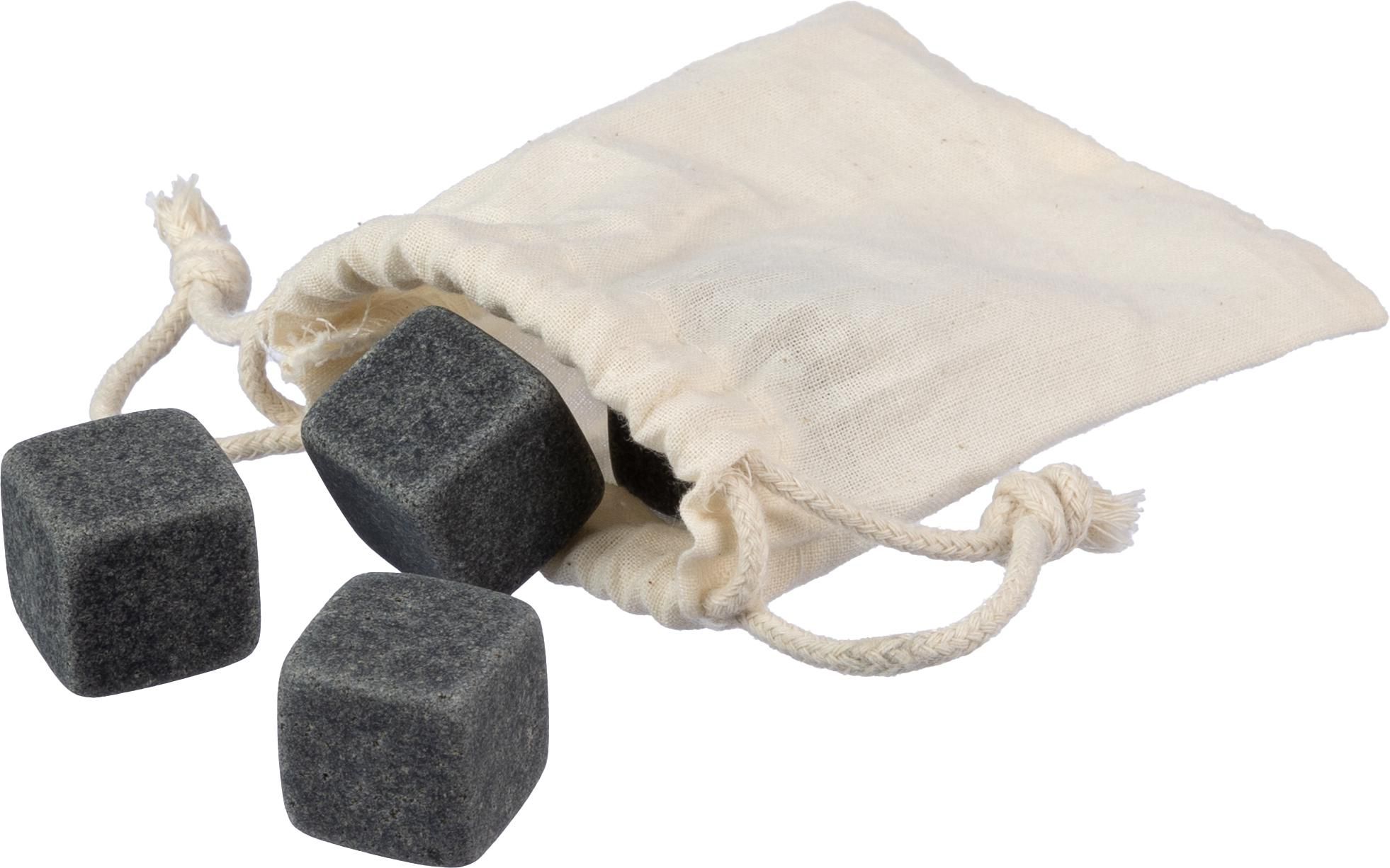 Glaçons en pierre Jens | 4 pcs | Pochette en coton