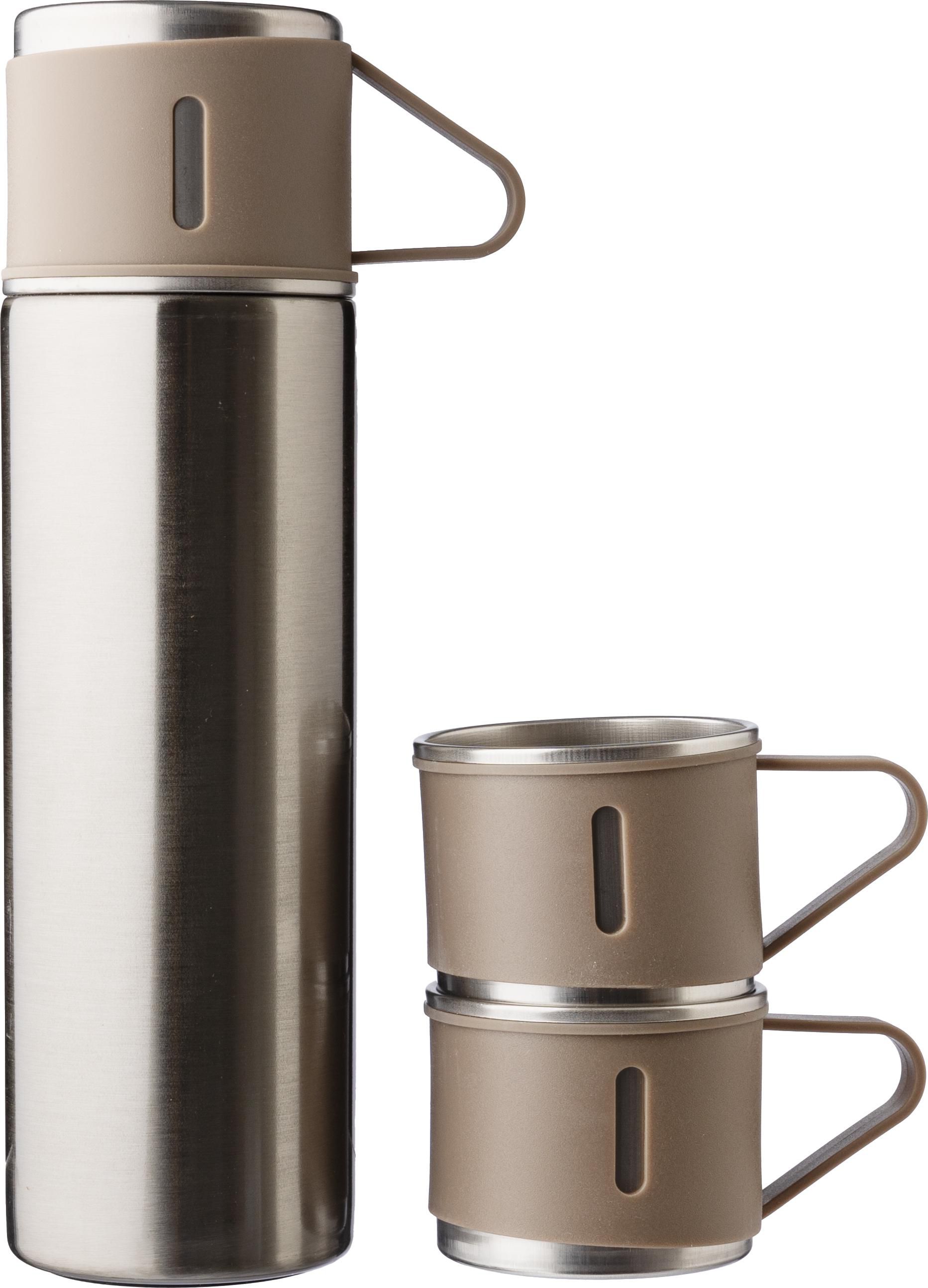 Set de thermos | Inox | 420 ml + 2 tasses