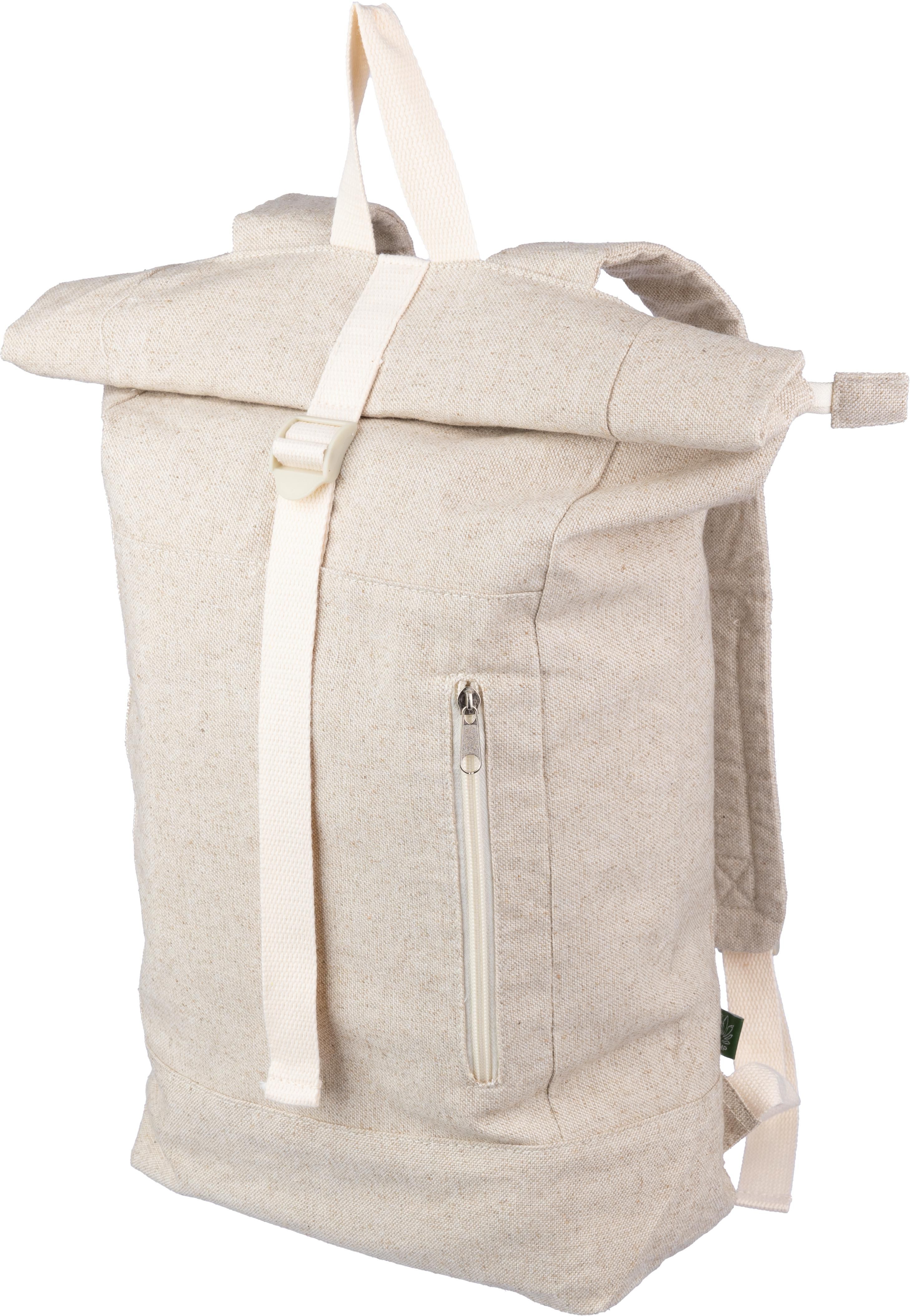 Sac à dos Margarete | Chanvre | Rabat roulé | 24 l