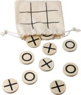 Vue 7 de Jeu de morpion | Bois | Pochette coton