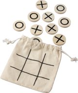 Vue 8 de Jeu de morpion | Bois | Pochette coton