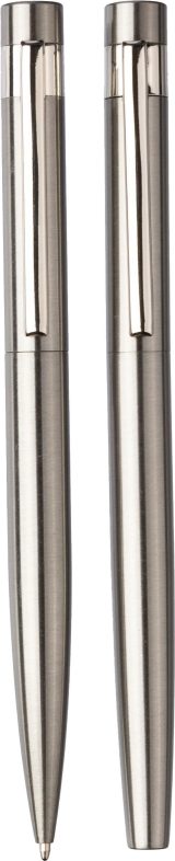 Vue 1 de Set d'écriture Fritz | Inox | Stylo bille twist et rollerball