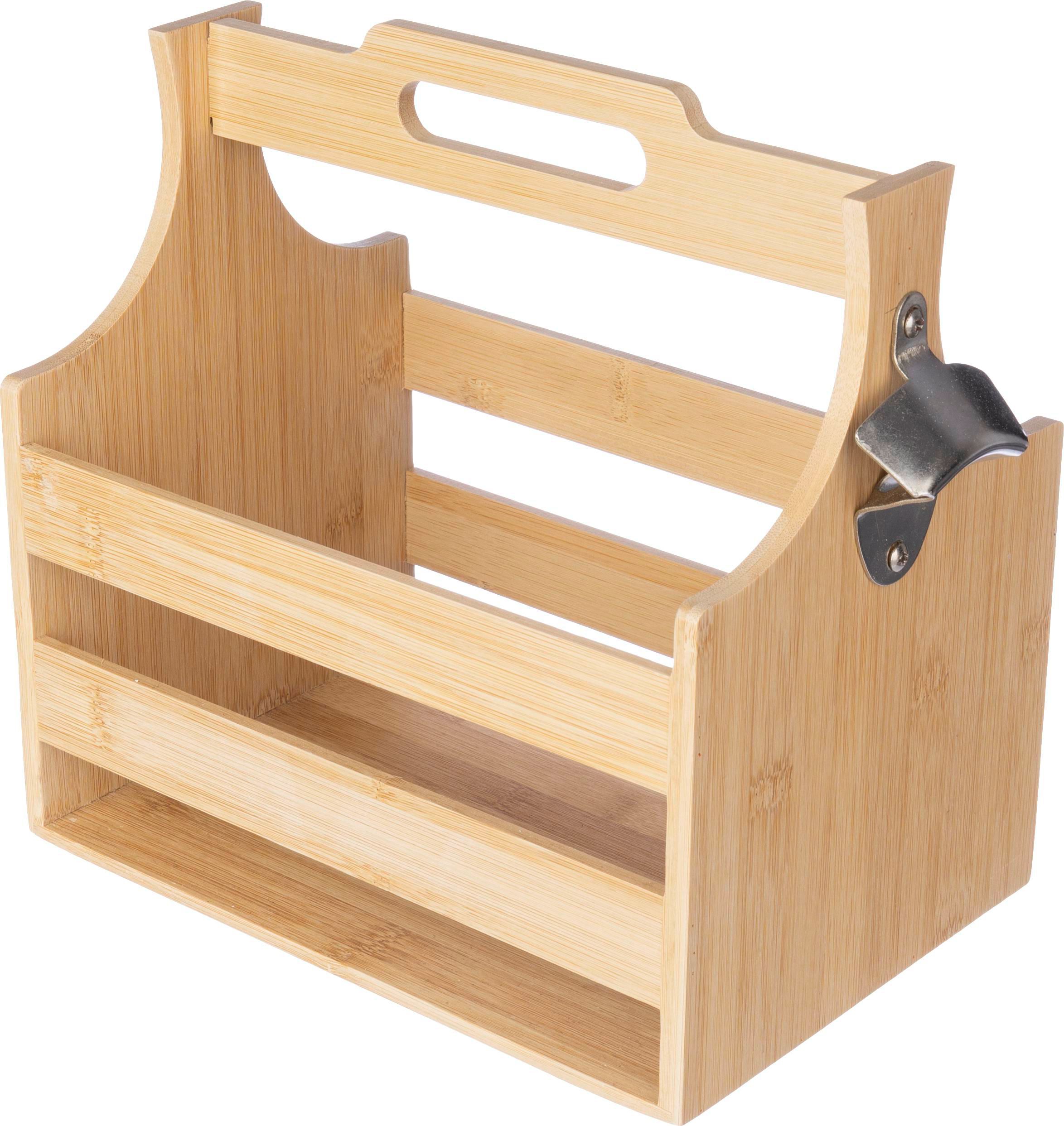 Porte-bouteilles Hans | Bambou | Avec décapsuleur