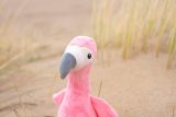 Vue 9 de Flamant rose en peluche Alicia | 18 cm