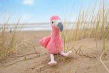 Vue 8 de Flamant rose en peluche Alicia | 18 cm