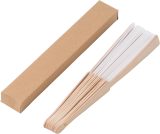 Vue 11 de Éventail Rosanne | Tissu | Manche en bois