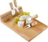Vue 1 de Plateau à fromages Arlo | Bambou | 4 pcs